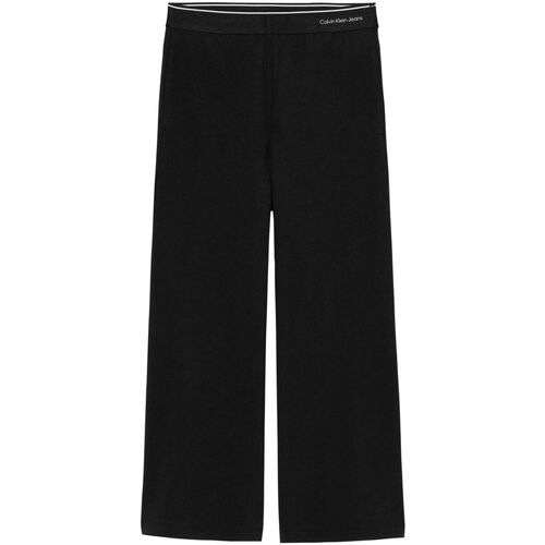 textil Niña Pantalones Calvin Klein Jeans IG0IG02446 TAPE WIDE LEG-BEH BLACK Negro