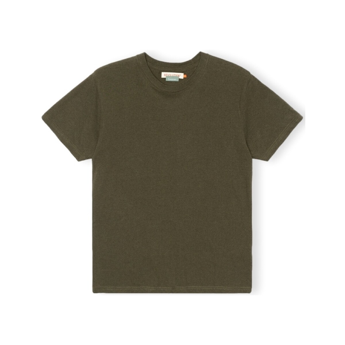textil Hombre Tops y Camisetas Revolution T-Shirt Regular 1051 - Army/Melange Verde