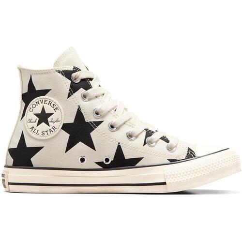 Zapatos Mujer Zapatillas bajas Converse Chuck Taylor All Star Large Stars Beige