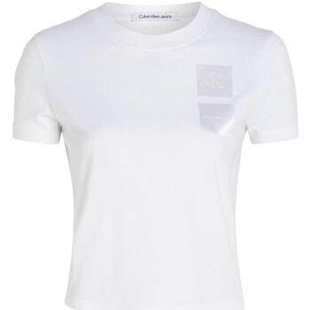 textil Mujer Camisetas manga corta Calvin Klein Jeans J20J223700 YAF Blanco