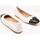 Zapatos Mujer Bailarinas-manoletinas Unisa Belle WHITE/BLK Blanco
