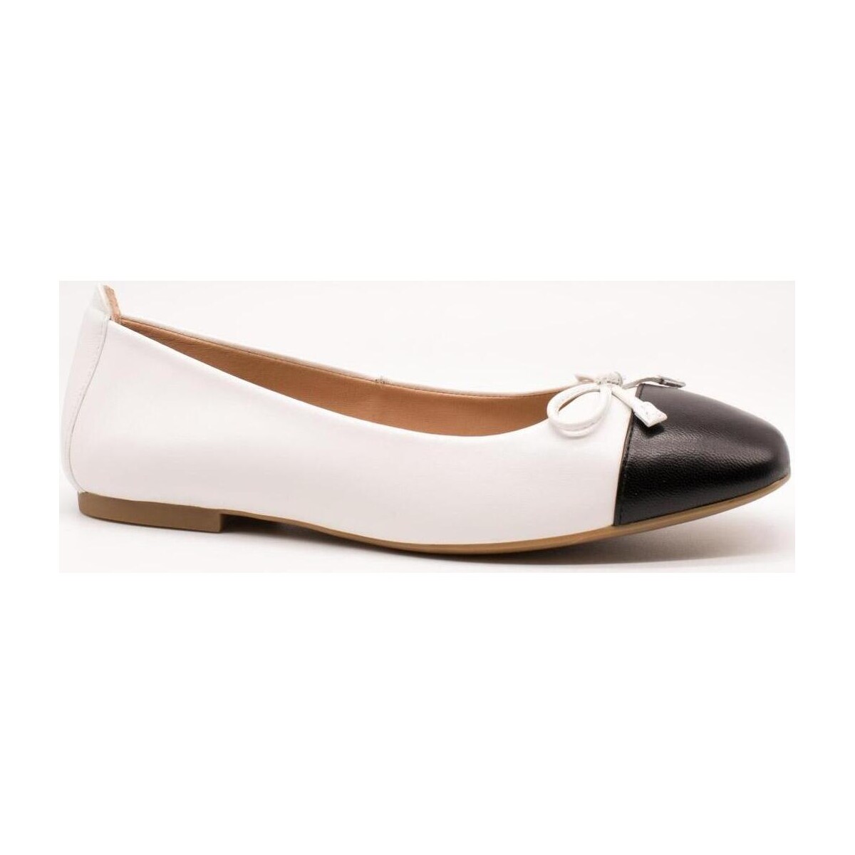 Zapatos Mujer Bailarinas-manoletinas Unisa Belle WHITE/BLK Blanco