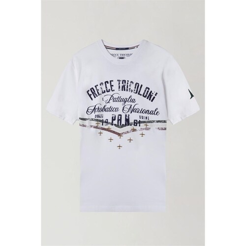 textil Hombre Camisetas manga corta Aeronautica Militare 241TS2216J641 Blanco
