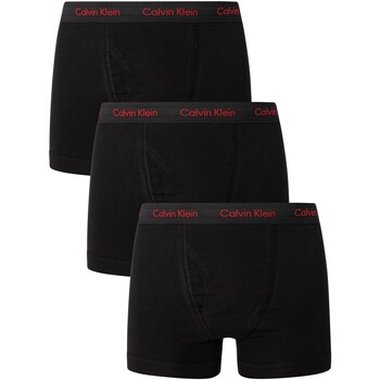 Ropa interior Hombre Calzoncillos Calvin Klein Jeans Pack De 3 Baãºles Elásticos De Algodón Negro