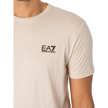 Emporio Armani EA7 Camiseta Con Logo Beige
