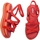 Zapatos Mujer Sandalias Melissa Buzios Fem - Red/Orange Rojo