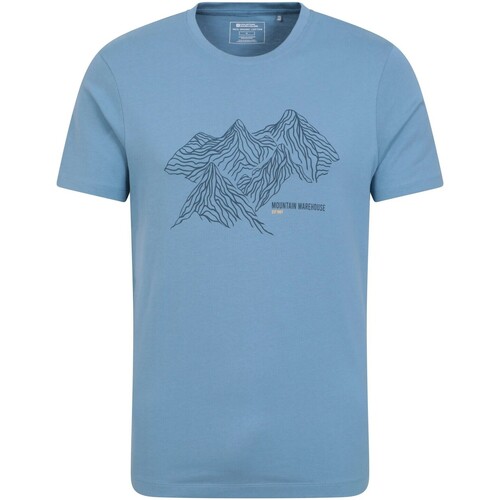 textil Hombre Camisetas manga larga Mountain Warehouse MW2517 Azul