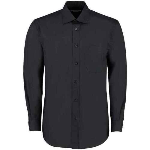 textil Hombre Camisas manga larga Kustom Kit K104 Negro