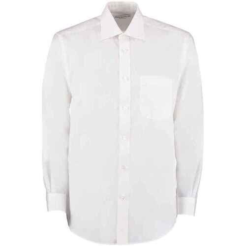 textil Hombre Camisas manga larga Kustom Kit K104 Blanco