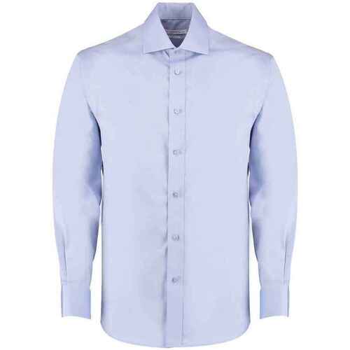 textil Hombre Camisas manga larga Kustom Kit Executive Azul