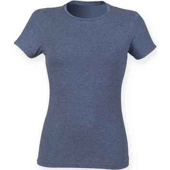 textil Mujer Camisetas manga larga Skinni Fit Feel Good Azul