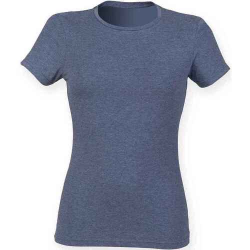 textil Mujer Camisetas manga larga Skinni Fit SK121 Azul