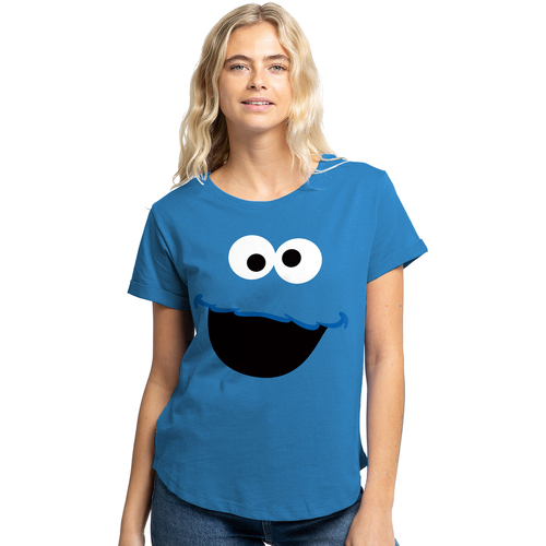 textil Mujer Camisetas manga larga Sesame Street TV2887 Azul