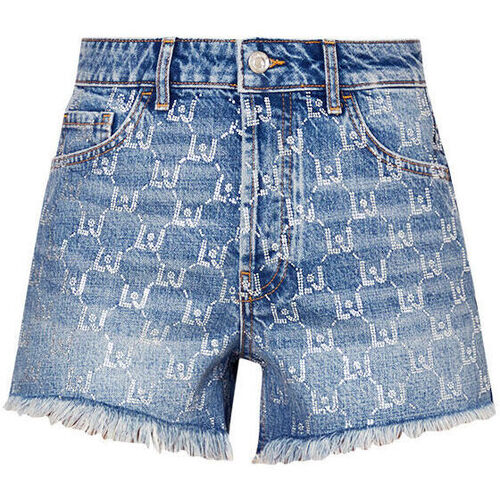 textil Mujer Shorts / Bermudas Liu Jo Shorts vaqueros con strass Azul