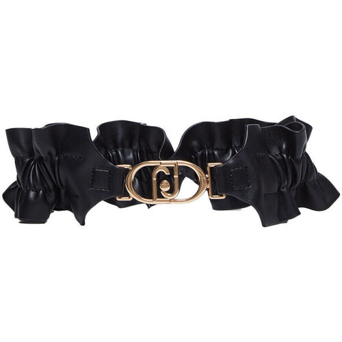 Accesorios textil Mujer Cinturones Liu Jo Cinturilla elástica con volantes Negro