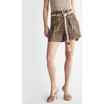 textil Mujer Shorts / Bermudas Liu Jo Pantalón corto de leopardo Multicolor