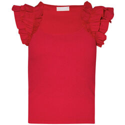 textil Mujer Tops y Camisetas Liu Jo Camiseta con volantes Rojo