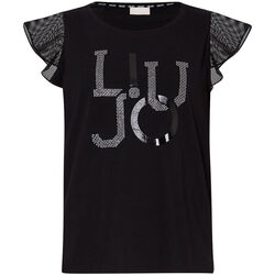 textil Mujer Tops y Camisetas Liu Jo Top de punto con logotipo Negro