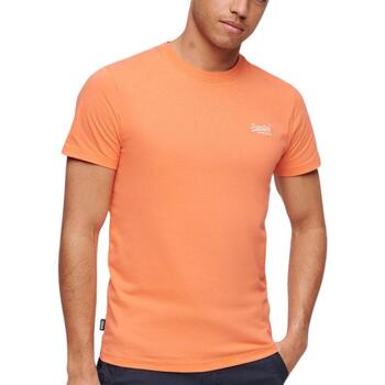 textil Hombre Camisetas manga corta Superdry Organic Cotton Essential Logo T-Shirt Naranja