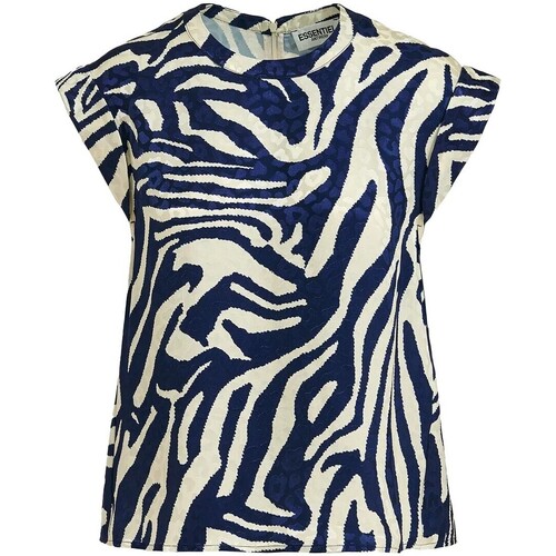 textil Mujer Tops / Blusas Essentiel - Blusa con Estampado de Cebra Marino