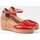 Zapatos Mujer Derbie & Richelieu La Valenciana Alpargatas La Valenciana Escote Hebilla Rojo Laminado Rojo