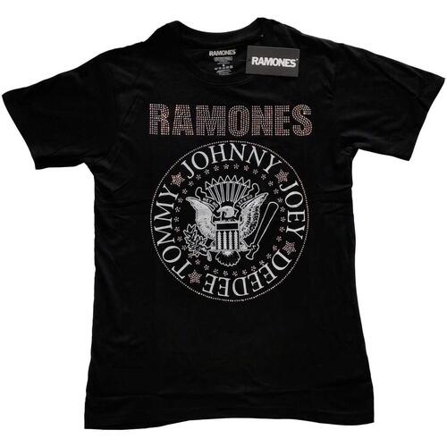 textil Niños Camisetas manga corta Ramones RO5925 Negro