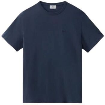 textil Hombre Camisetas manga corta Woolrich Camiseta Sheep Hombre Melton Blue Azul