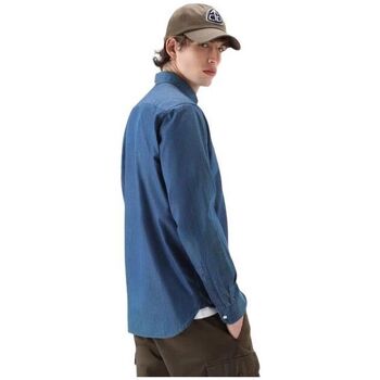 Woolrich Camisa Classic Chambray Hombre Bleached Indigo Azul