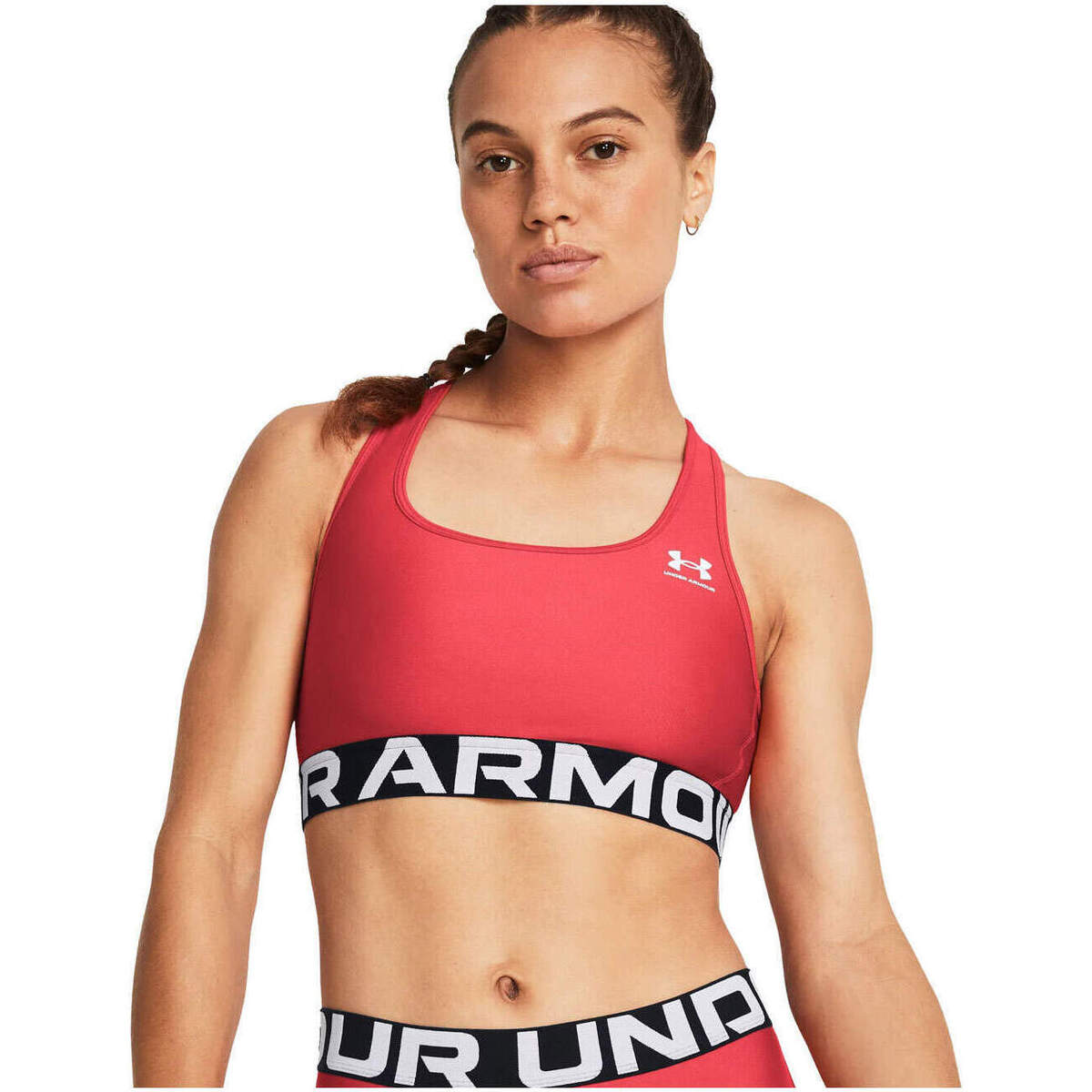 textil Mujer Sujetador deportivo  Under Armour UA HG Authentics Mid Branded Rojo
