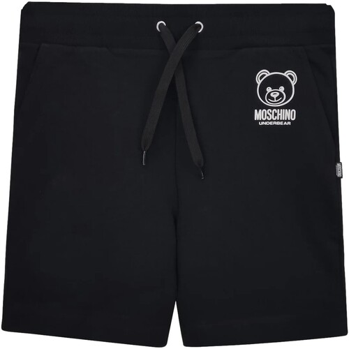 textil Hombre Pantalones cortos Moschino - Bermudas con Tedy Bear Engomado Negro