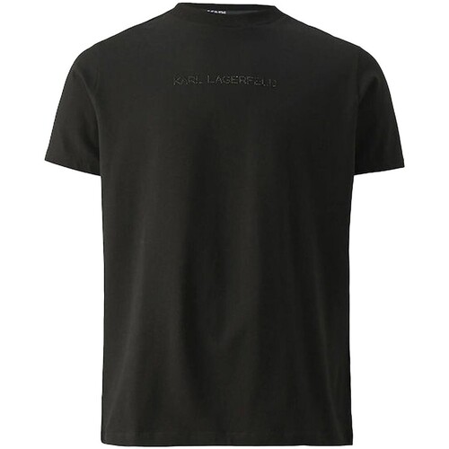 textil Hombre Camisetas manga corta Karl Lagerfeld - Camiseta con Logo Negro