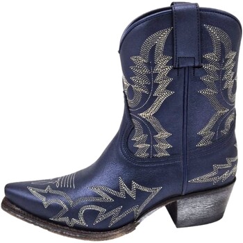 Zapatos Mujer Botas Sendra boots - Botines Cowboy Judy en Piel Metalizada Modelo 18462 Multicolor