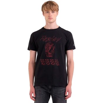 textil Hombre Camisetas manga corta Replay - Camiseta Tour Negro