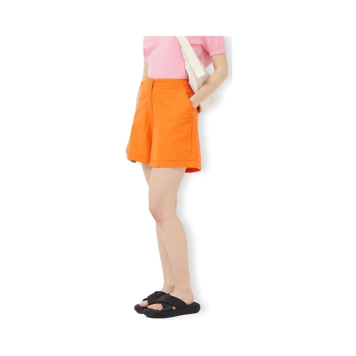 textil Mujer Shorts / Bermudas Compania Fantastica COMPAÑIA FANTÁSTICA Shorts 43019 - Orange Naranja