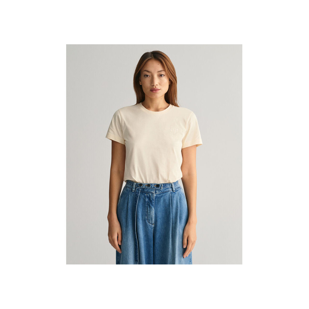 textil Mujer Tops y Camisetas Gant Camiseta Tonal Archive Shield Beige