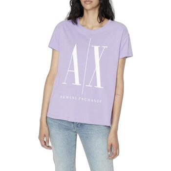 textil Mujer Camisetas manga corta EAX 8NYTCX YJG3Z Violeta