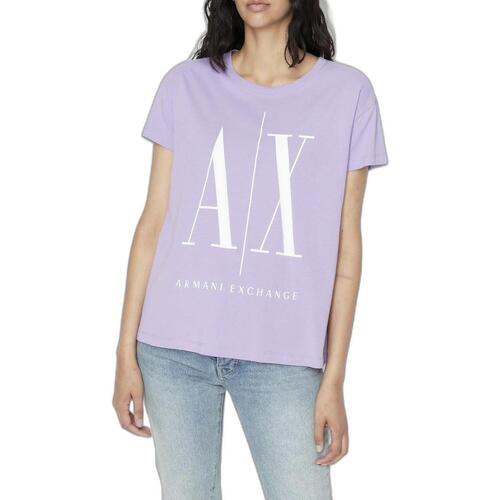 textil Mujer Camisetas manga corta EAX 8NYTCX YJG3Z Violeta