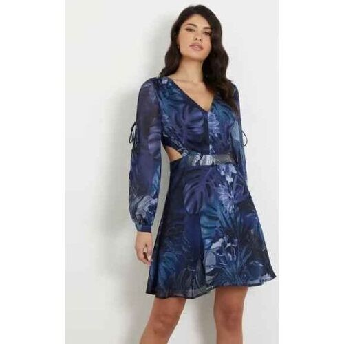 textil Mujer Vestidos Guess W3GK81 WCWF2-P7PC Azul