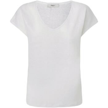 textil Mujer Camisetas manga corta Pepe jeans PL505821 Blanco