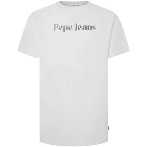 textil Hombre Camisetas manga corta Pepe jeans PM509374 Blanco