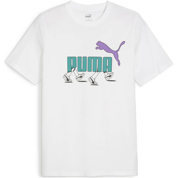 textil Hombre Polos manga corta Puma GRAPHICS Sneaker Tee Blanco