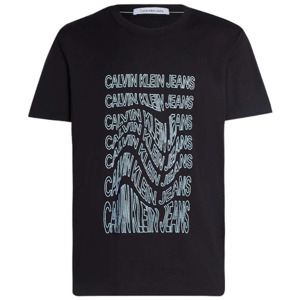 textil Hombre Camisetas manga corta Calvin Klein Jeans J30J325351 BEH Negro