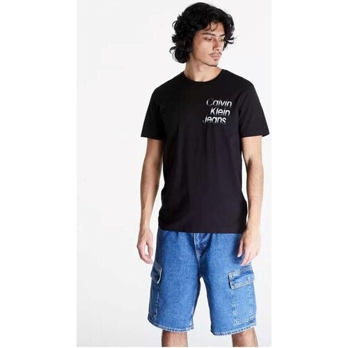 textil Hombre Camisetas manga corta Calvin Klein Jeans J30J325189BEH Negro