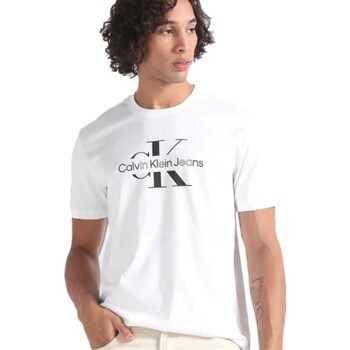 textil Hombre Camisetas manga corta Calvin Klein Jeans J30J325190 Blanco