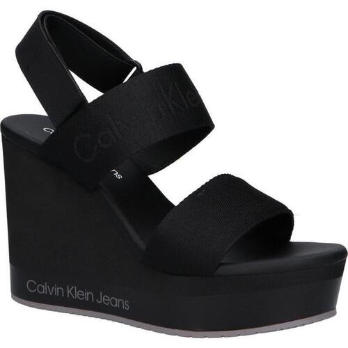 Zapatos Mujer Sandalias Calvin Klein Jeans YW0YW01360 WEDGE SANDAL Negro