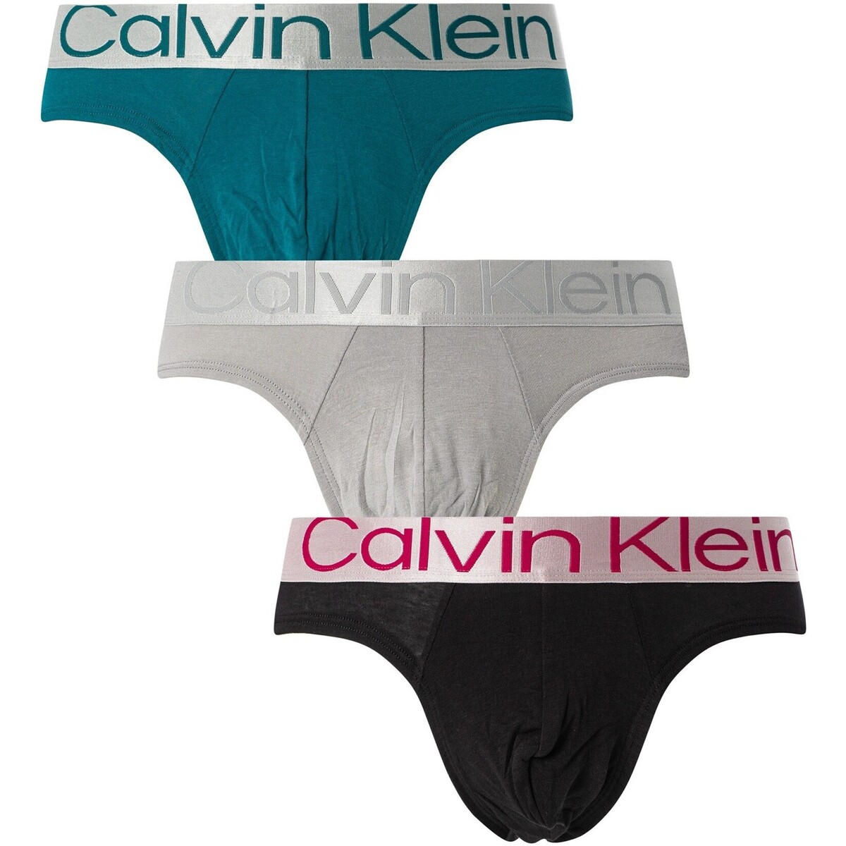 Ropa interior Hombre Braguitas Calvin Klein Jeans Paquete De 3 Calzoncillos De Acero Reconsiderados Multicolor