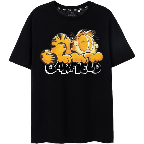textil Hombre Camisetas manga larga Garfield Sleeping Negro
