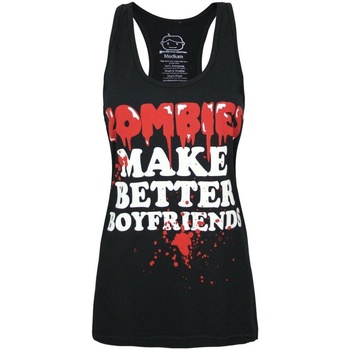 textil Mujer Camisetas sin mangas Goodie Two Sleeves Zombies Make Better Boyfriends Negro
