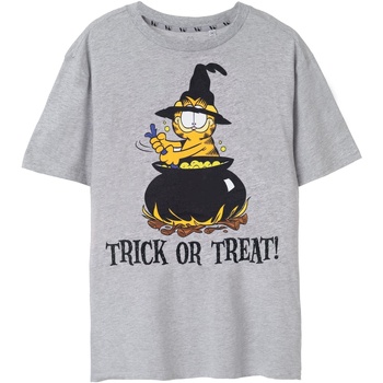 textil Hombre Camisetas manga larga Garfield Trick Or Treat Gris