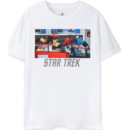 textil Hombre Camisetas manga larga Star Trek NS7694 Blanco